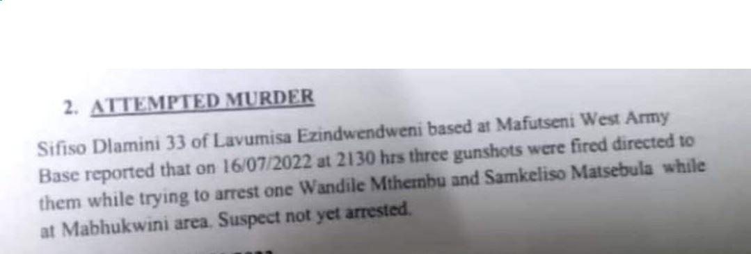 Names of Mswati’s soldiers who allegedly killed, robbed dagga farmer Samkeliso MaCross Matsebula Names of Mswati’s soldiers who allegedly killed, robbed dagga farmer Samkeliso MaCross Matsebula