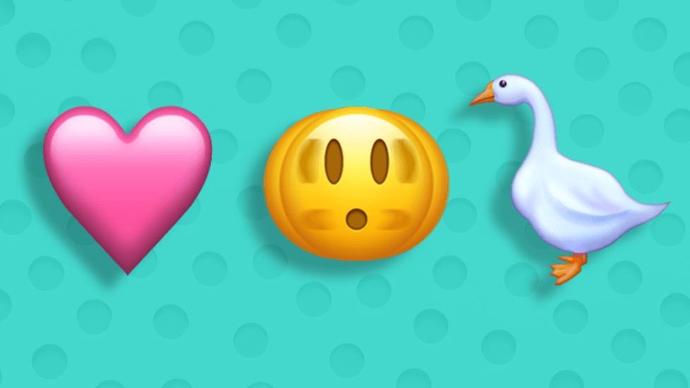 Shaking head and mean goose among new emojis Shaking head and mean goose among new emojis