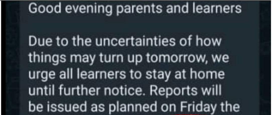 SOLIDARITY FORCES ORDER: Jabez Private School urges parents to keep their children at home for safety SOLIDARITY FORCES ORDER: Jabez Private School urges parents to keep their children at home for safety