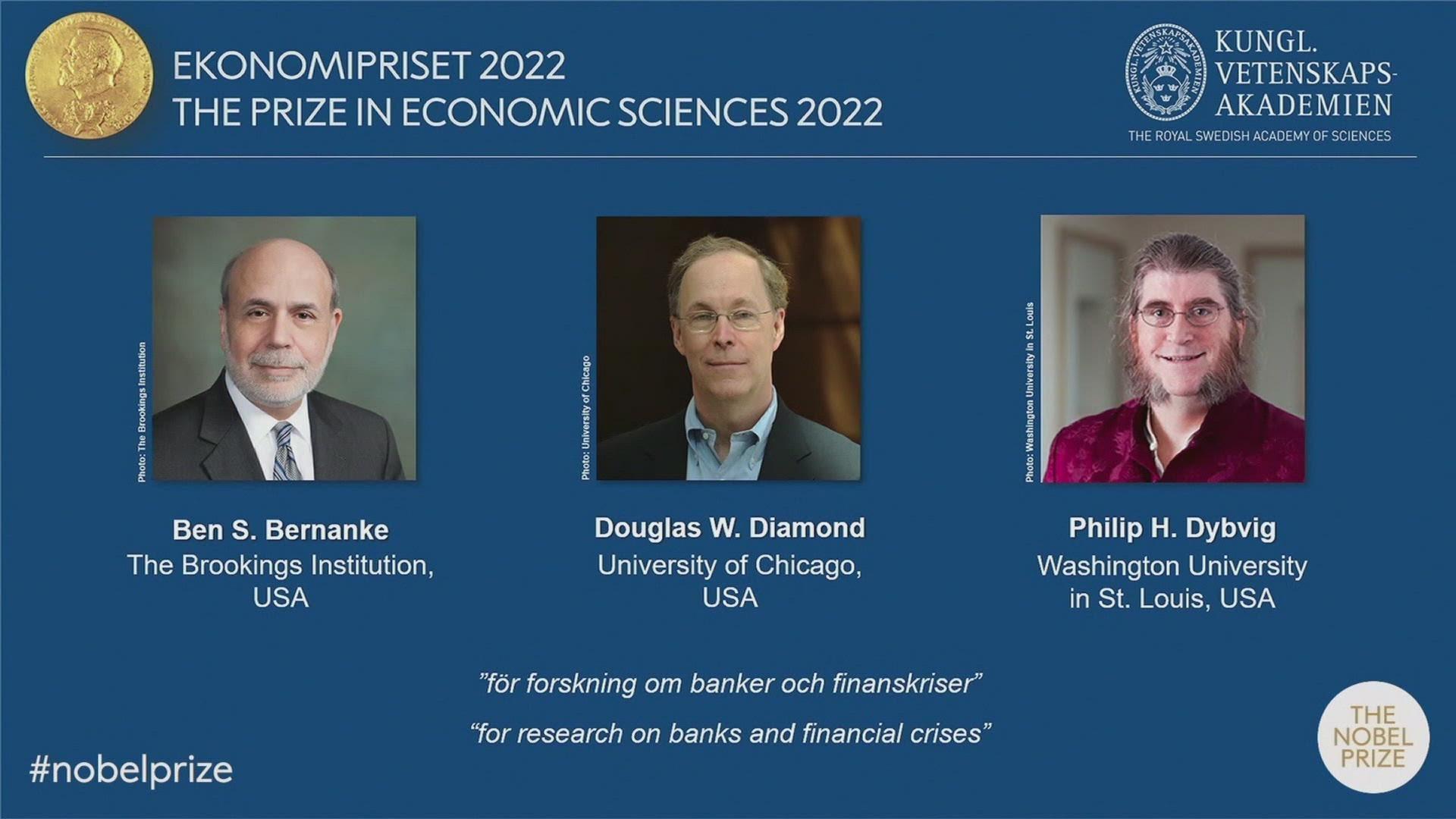 Nobel Prize in Economics shared by three researchers Nobel Prize in Economics shared by three researchers