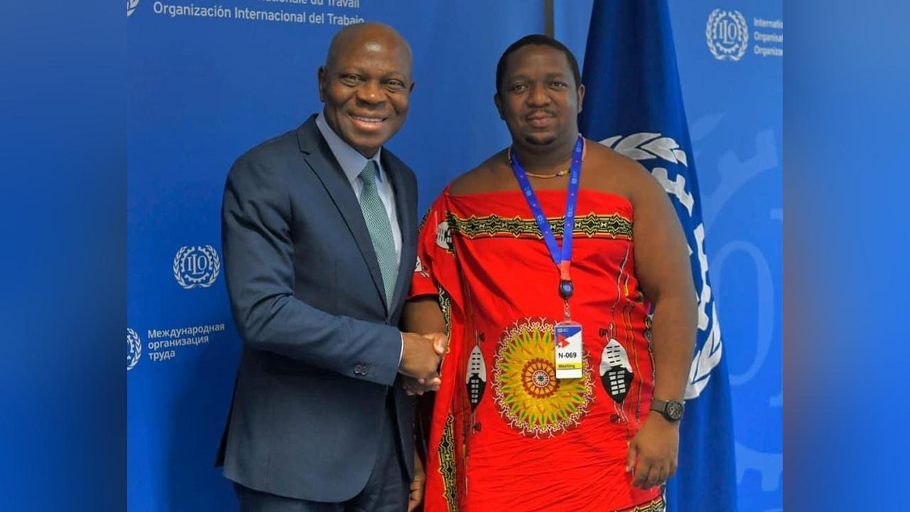 Labour Minister Phila Buthelezi meets ILO Director General Gilbert Houngbo,appreciates financial support Labour Minister Phila Buthelezi meets ILO Director General Gilbert Houngbo,appreciates financial support