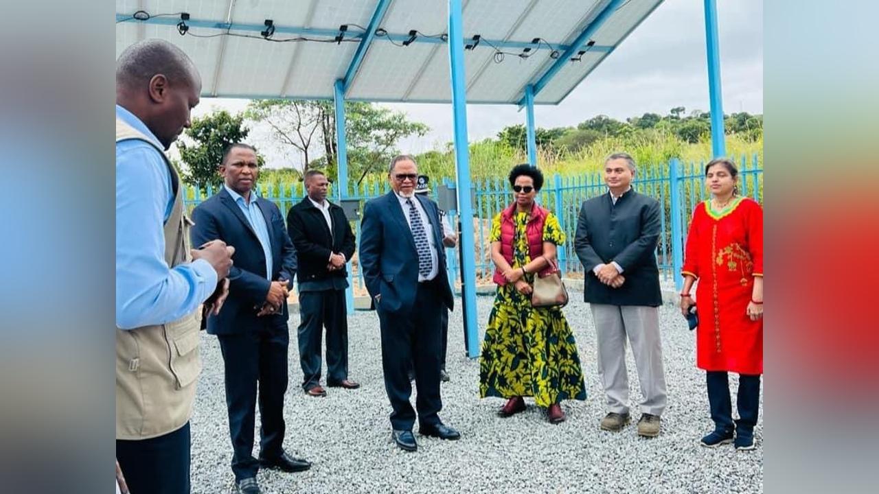 Deputy Prime Minister(DPM)Themba Masuku launches Indian funded Solar Panel Water Project at Mayiwane
