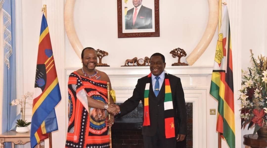 King Mswati meets Zimbabwean President Emerson Mnangagwa during State visit King Mswati meets Zimbabwean President Emerson Mnangagwa during State visit