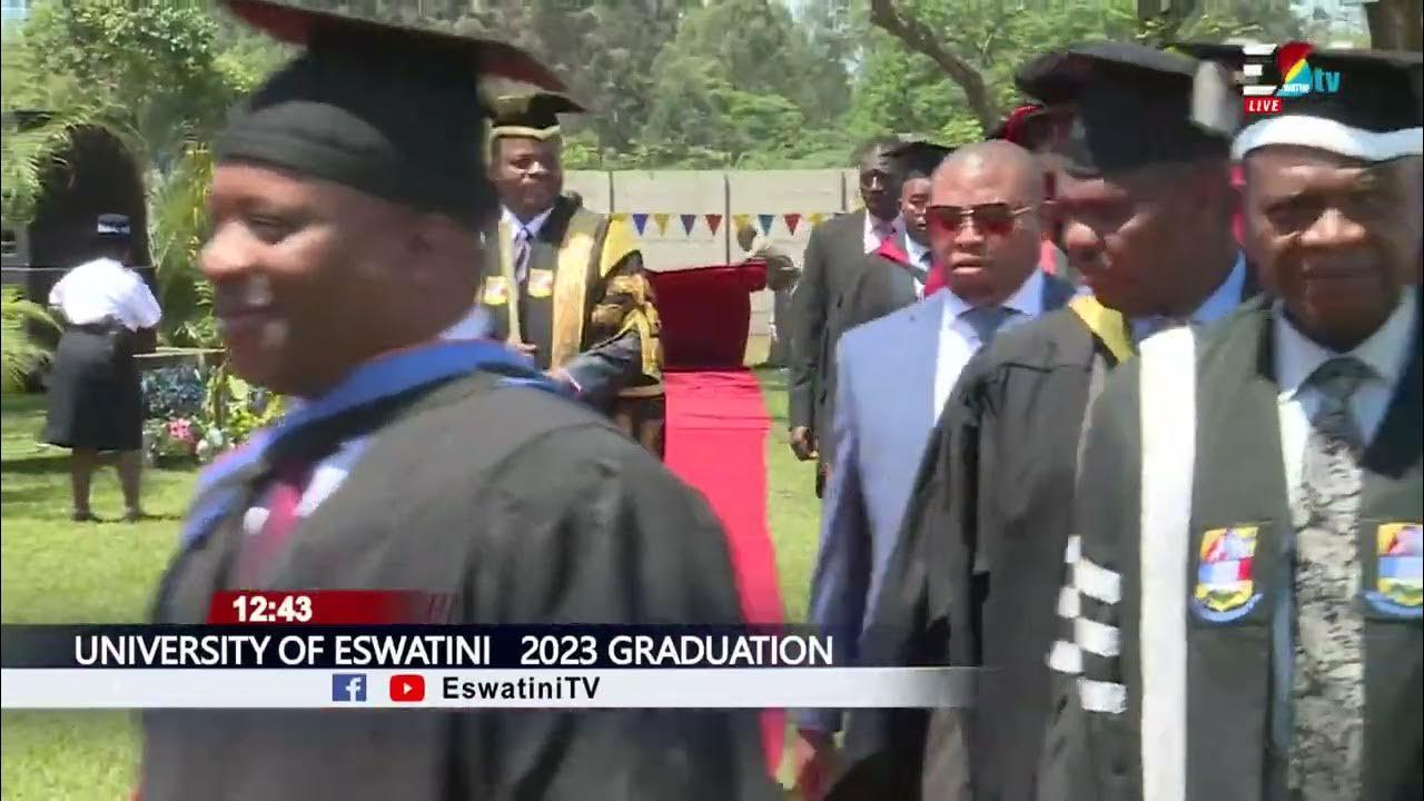 His Majesty King Mswati lll's arrival at the UNESWA Graduation 2023 ...