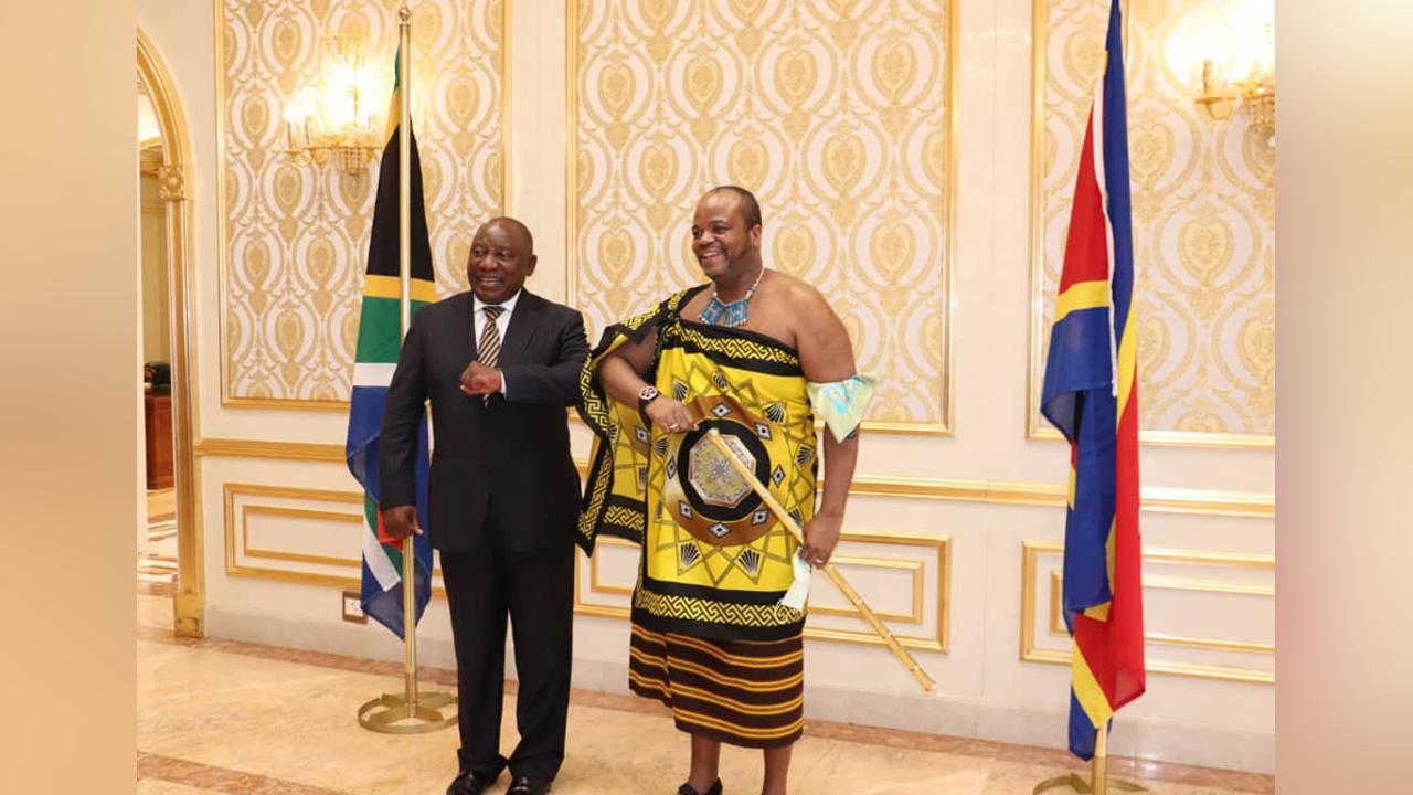 South African President Cyril Ramaphosa,King Mswati’s private meeting ...