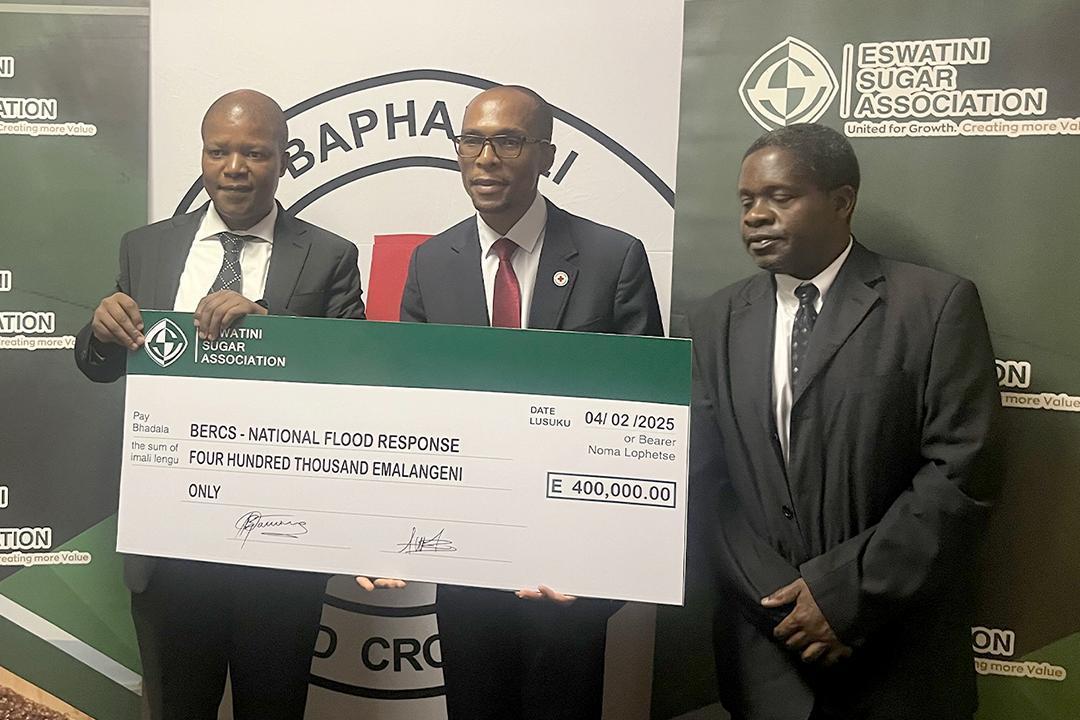 ESWATINI SUGAR ASSOCIATION DONATES E400K TO RED CROSS ESWATINI SUGAR ASSOCIATION DONATES E400K TO RED CROSS