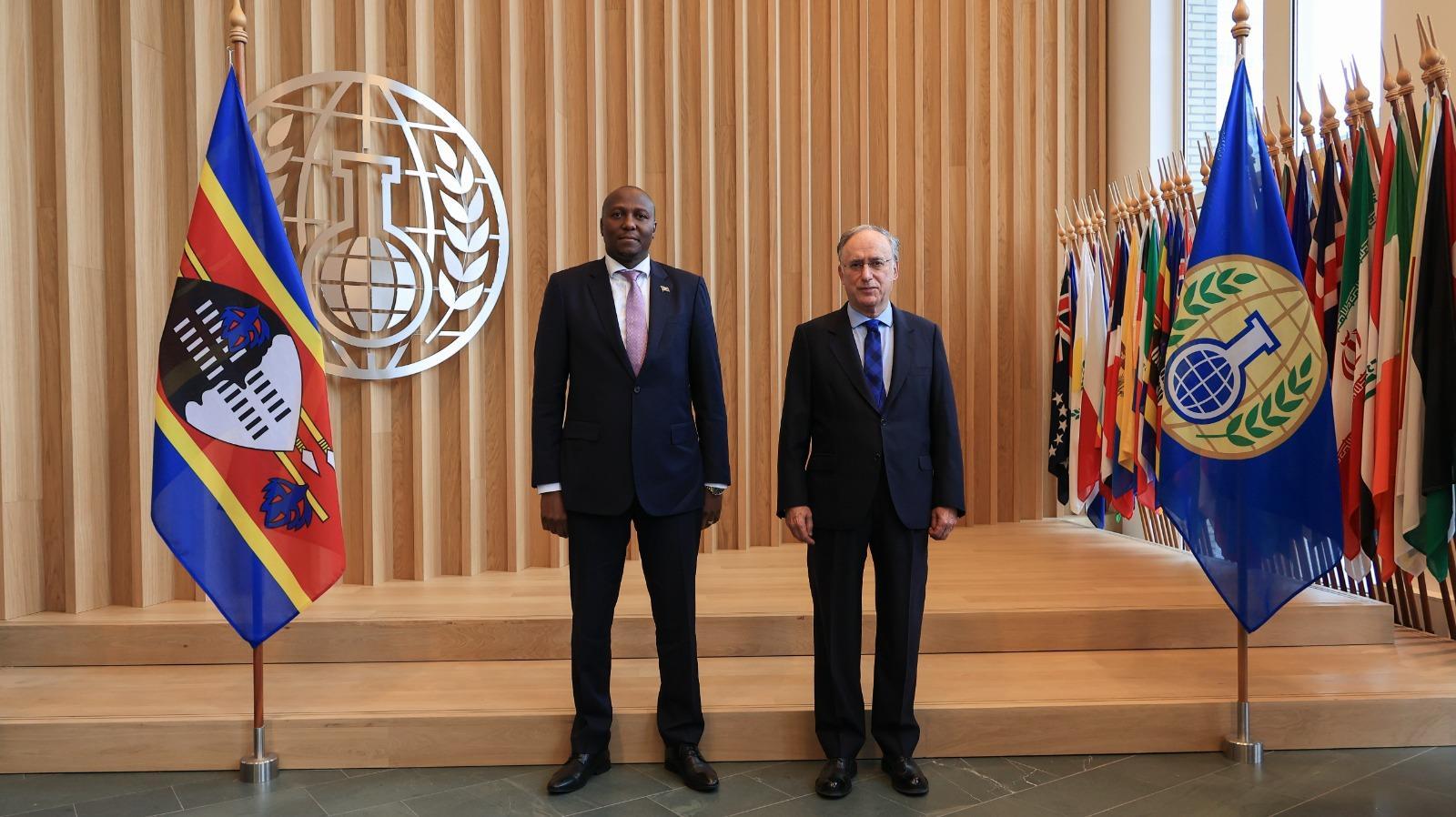 Prime Minister Russellmdlamini Meets with Director of the Organization for the Prohibition of Chemical Weapons (OPCW) H.E Fernando Arias Prime Minister Russellmdlamini Meets with Director of the Organization for the Prohibition of Chemical Weapons (OPCW) H.E Fernando Arias