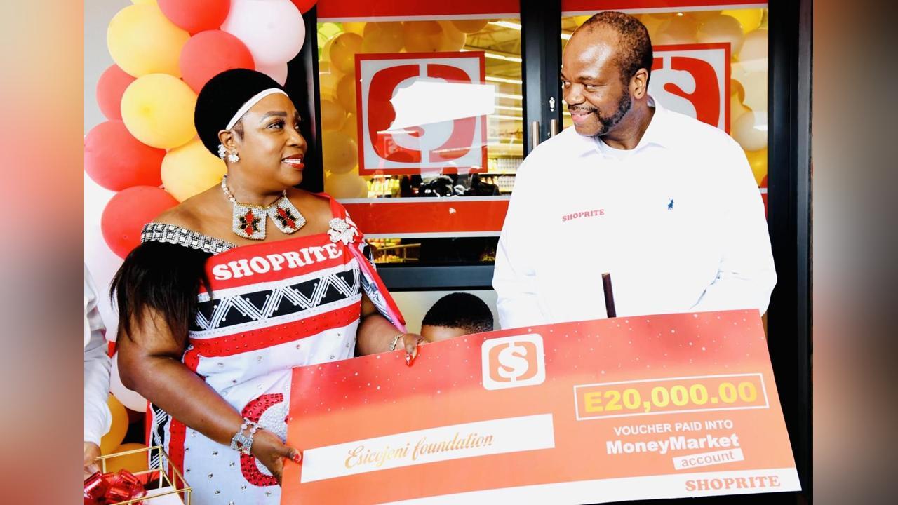 King Mswati Officially Opens Shoprite Hlathikhulu as he Applauds Job Creation, Director and Shareholder Sylvia Mthethwa Presents him with R20,000.00 Free Shopping Voucher and other Gifts King Mswati Officially Opens Shoprite Hlathikhulu as he Applauds Job Creation, Director and Shareholder Sylvia Mthethwa Presents him with R20,000.00 Free Shopping Voucher and other Gifts