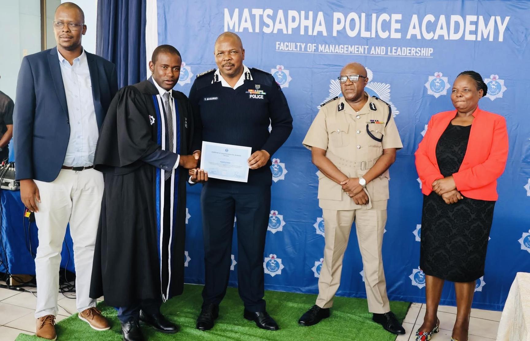 Police Commissioner Masango Awards UNESWA Diploma Graduates Police Commissioner Masango Awards UNESWA Diploma Graduates