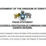 Eswatini Concludes Cambodian Repatriation Efforts Eswatini Concludes Cambodian Repatriation Efforts