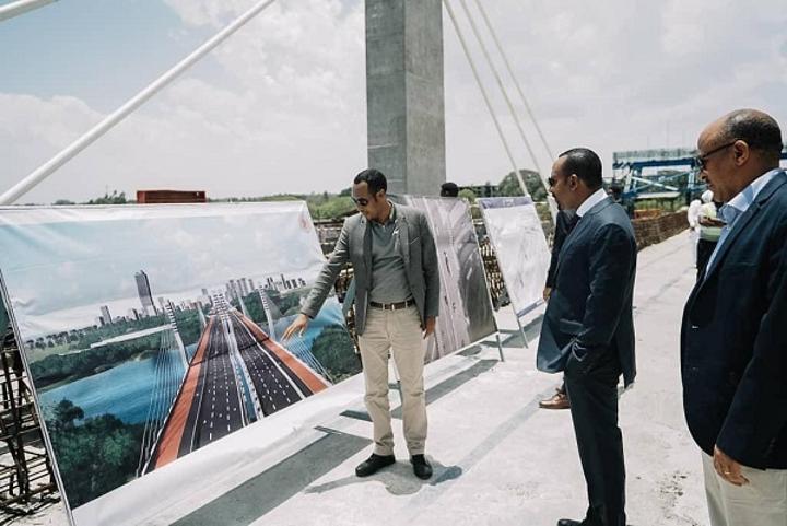 PM Reviews Construction of Abbay Bridge, Awards Federal Security Forces & Institutions
