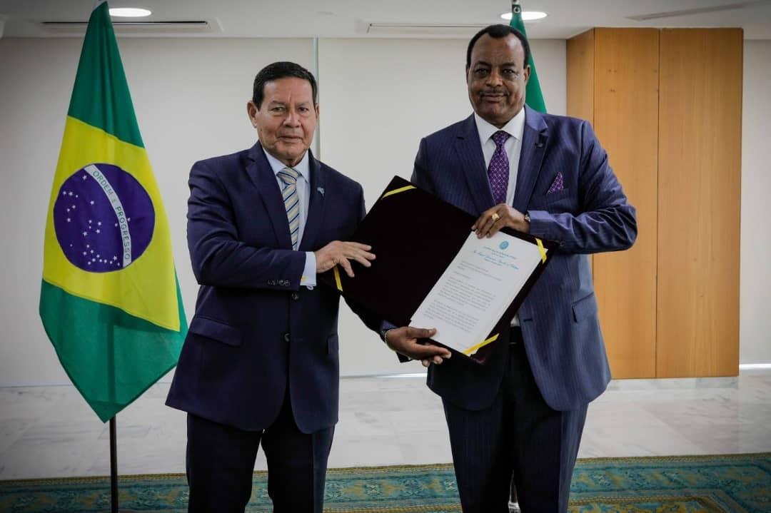 Ambassador Tafa Presents Letters of Credentials to Brazil Vice- President
