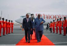 PM Abiy, First Lady Zinash Arrive at Djibouti PM Abiy, First Lady Zinash Arrive at Djibouti