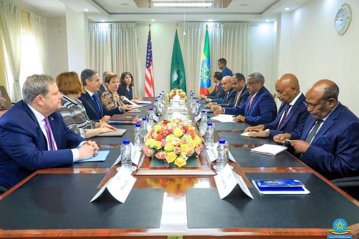 Deputy PM & FM Confers with US Secretary of State Antony Blinken
