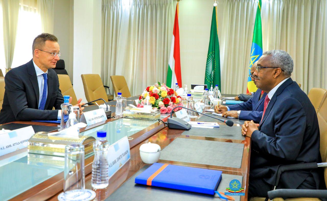 Deputy PM & FM Demeke Confers with Hungarian Foreign Affairs and Trade Minister Deputy PM & FM Demeke Confers with Hungarian Foreign Affairs and Trade Minister