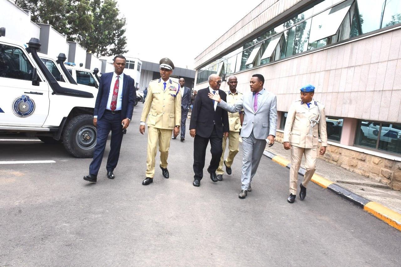 Fed Police General Demelash Discusses with Somalia's Police Chief, Deputy Police Commandeer of Djibouti Fed Police General Demelash Discusses with Somalia's Police Chief, Deputy Police Commandeer of Djibouti