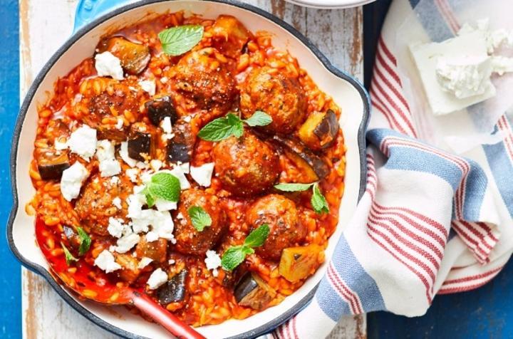 Lamb and mint meatballs with risoni Lamb and mint meatballs with risoni