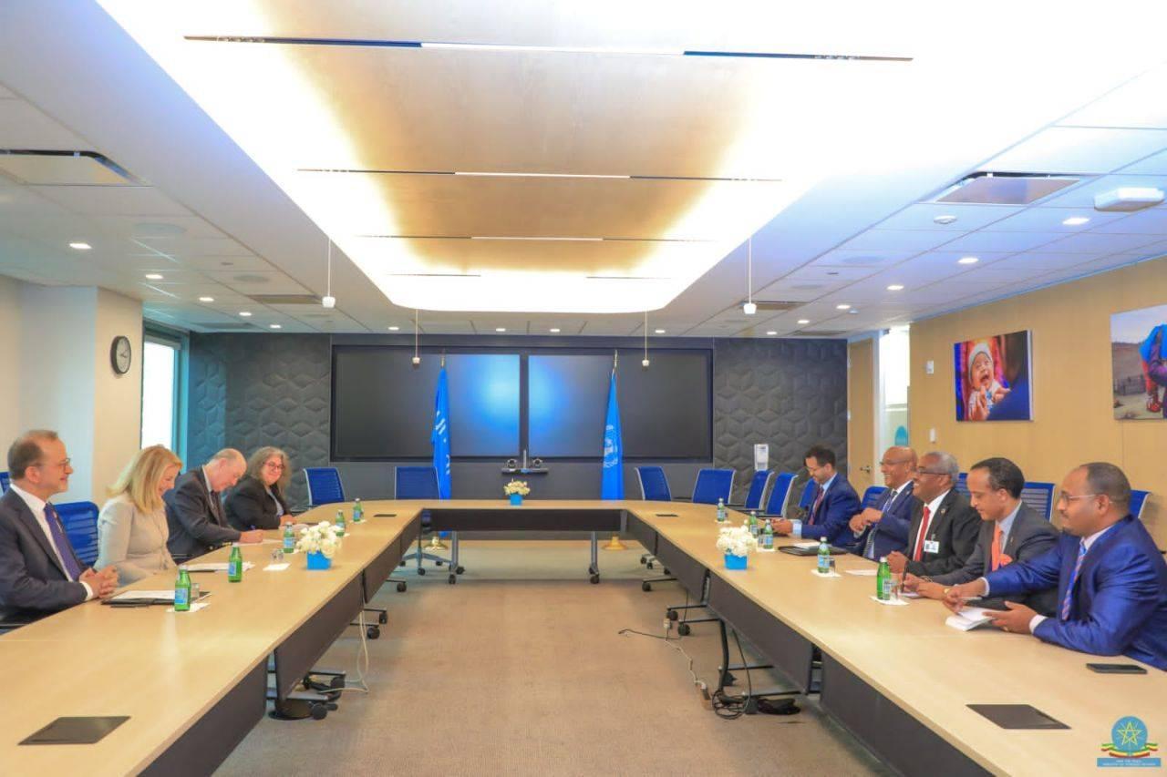 DPM & FM Demeke Confers with UNICEF, OCHA Heads DPM & FM Demeke Confers with UNICEF, OCHA Heads