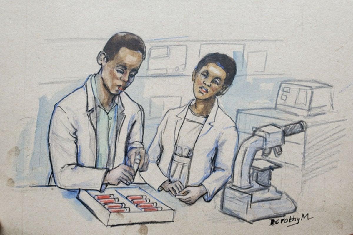 The laboratory process of diagnosing HIV infection The laboratory process of diagnosing HIV infection