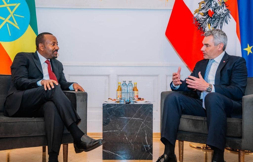 Prime Minister Abiy Ahmed Received by Austrian Chancellor Karl Nehammer Prime Minister Abiy Ahmed Received by Austrian Chancellor Karl Nehammer