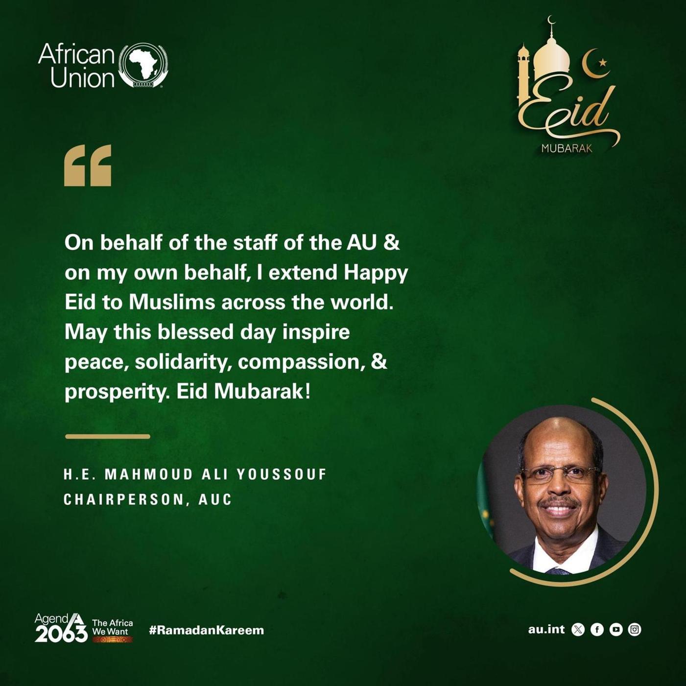 AU Commission Chairperson Calls for Unity and Peace AU Commission Chairperson Calls for Unity and Peace