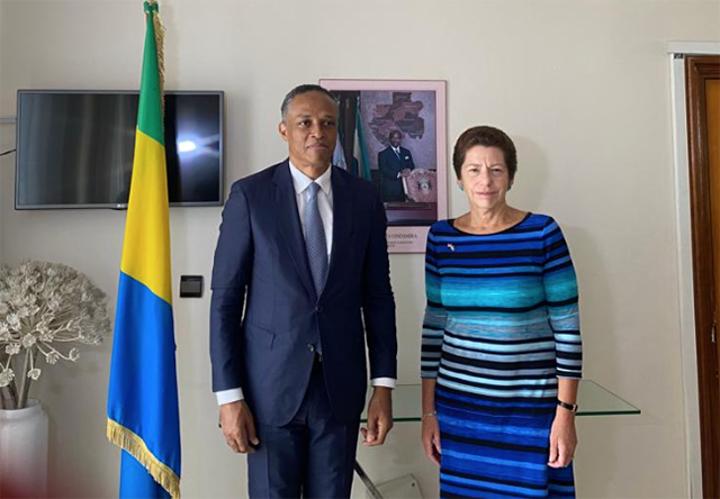 Gabon – USA : Franck Nguema et Ellen Thorburn discutent  jeunesse et sport