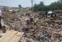 Démolitions pour le Flyover Libreville-Ntoum au PK12 Démolitions pour le Flyover Libreville-Ntoum au PK12