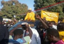 Darboe arrives to rousing welcome