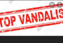Let’s stop the vandalism! Let’s stop the vandalism!