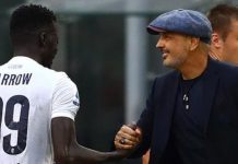 Musa Barrow, Bologna rally for sick coach Mihajlovic Musa Barrow, Bologna rally for sick coach Mihajlovic