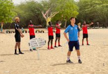 Scorpions in warm up at Saly beach Scorpions in warm up at Saly beach