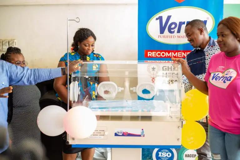 Verna Water donates incubator to Ga West Municipal Hospital Verna Water donates incubator to Ga West Municipal Hospital