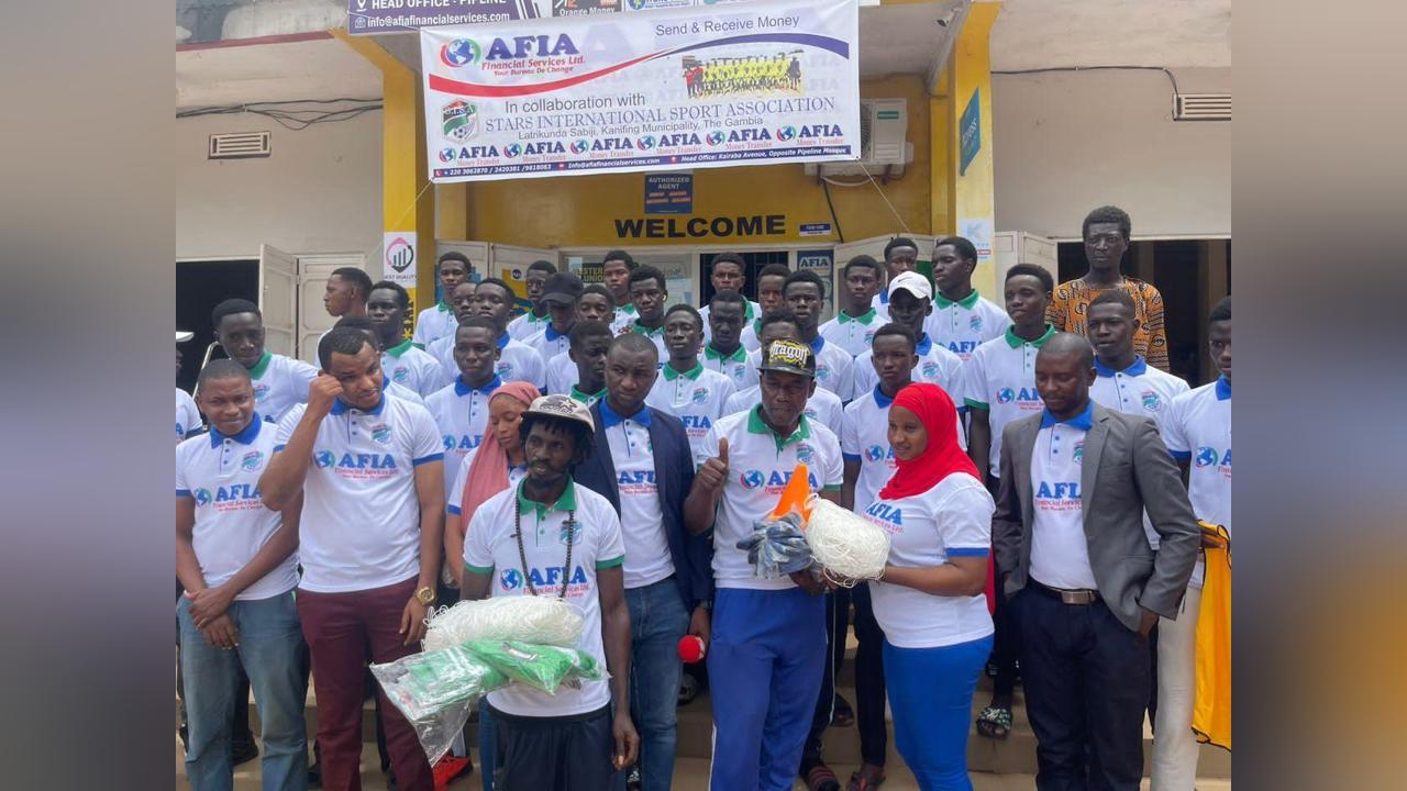 Afia Financial donates gears to SISA football academy