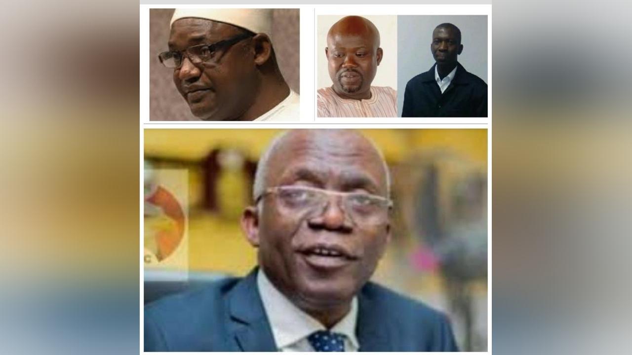 President Adama Barrow of the Gambia, Left,Journalists Musa Sheriff and Momodou Justice Darboe (Image Taken from the Voice Newspaper) and Femi Falana, below President Adama Barrow of the Gambia, Left,Journalists Musa Sheriff and Momodou Justice Darboe (Image Taken from the Voice Newspaper) and Femi Falana, below