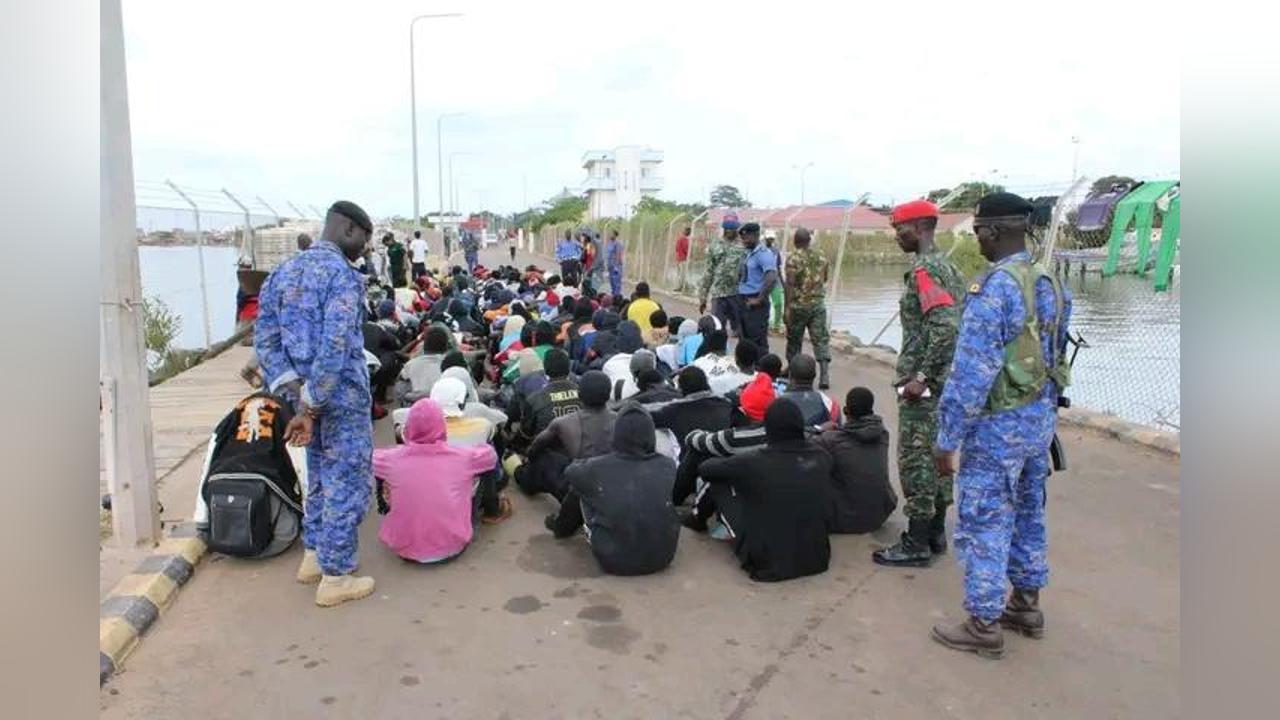 Gambia Navy Intercepts Boat Carrying 180 Migrants Gambia Navy Intercepts Boat Carrying 180 Migrants