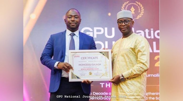 Brikama Utd Honors Momodou Gajaga for GPU Award Brikama Utd Honors Momodou Gajaga for GPU Award
