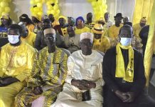 Hon Ya Kumba Jaiteh Speaking at the Wellingara Meeting Hon Ya Kumba Jaiteh Speaking at the Wellingara Meeting