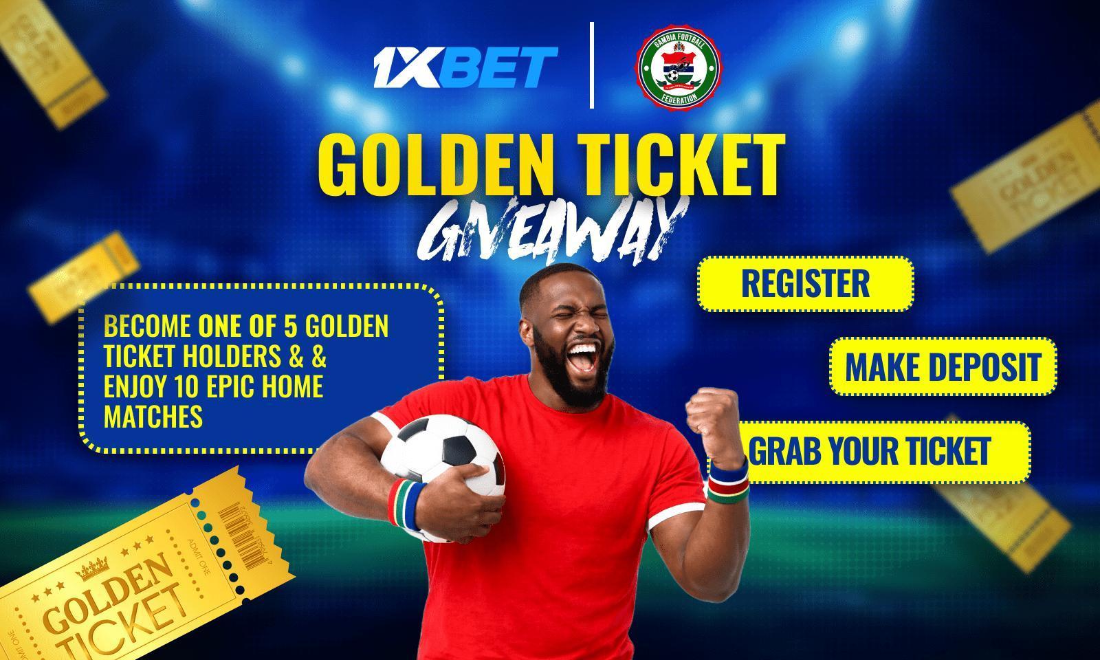 1Xbet Launches Golden Ticket Promo for Gambian Fans 1Xbet Launches Golden Ticket Promo for Gambian Fans