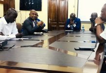 PHOTO : GFA boss Kurt Okraku meets staff of GFA secretariat