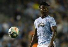 Joseph Aidoo plays in Celta Vigo’s 4-1 thumping by Barcelona