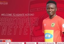 OFFICIAL: Kotoko announce signing of full back Christopher Nettey
