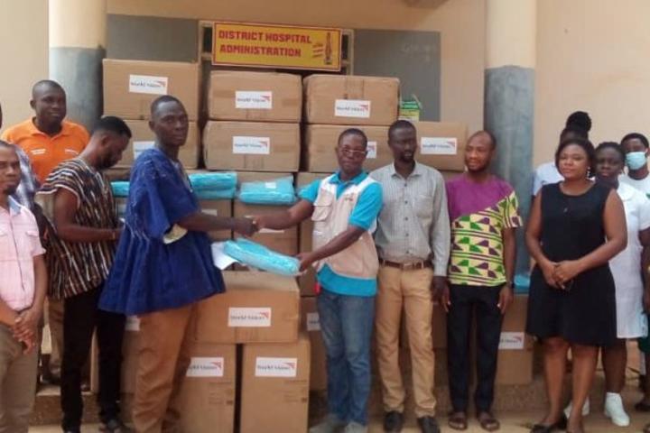 World Vision Ghana donates PPE to Nkwanta South Municipal Hospital - Ghana