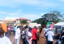 NDC adherents besiege Tema Sports Stadium NDC adherents besiege Tema Sports Stadium