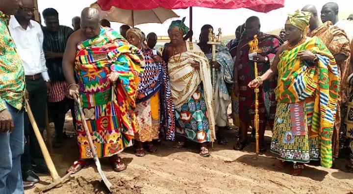 Sod-cut for the construction of factory at Okobeyeyie Sod-cut for the construction of factory at Okobeyeyie