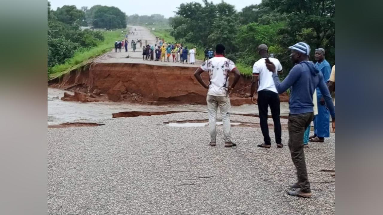Doli stretch on Bole – Wa Road washed away Doli stretch on Bole – Wa Road washed away