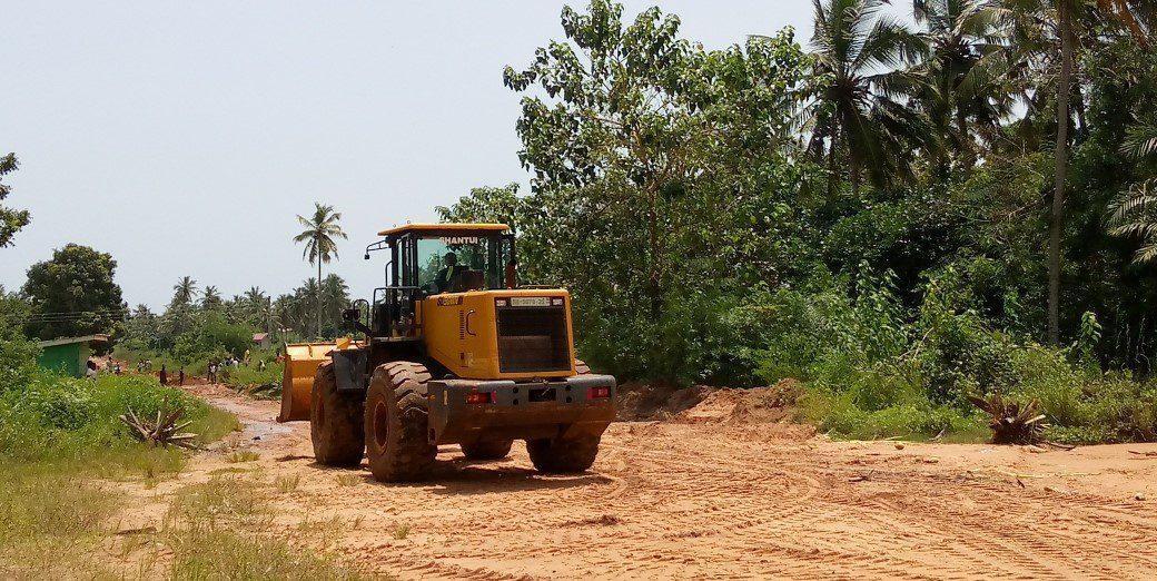 Natives reconstruct road at Aflao Natives reconstruct road at Aflao