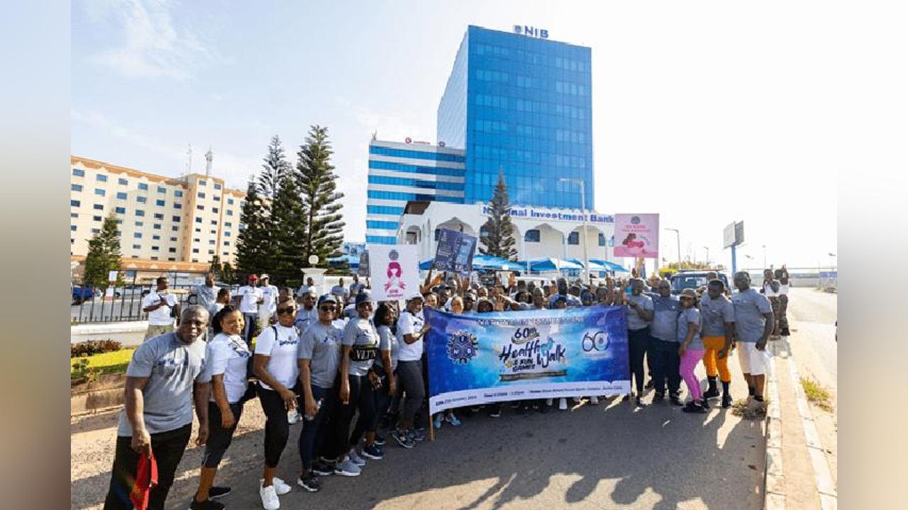 NIB holds 60th anniversary health walk in Accra NIB holds 60th anniversary health walk in Accra