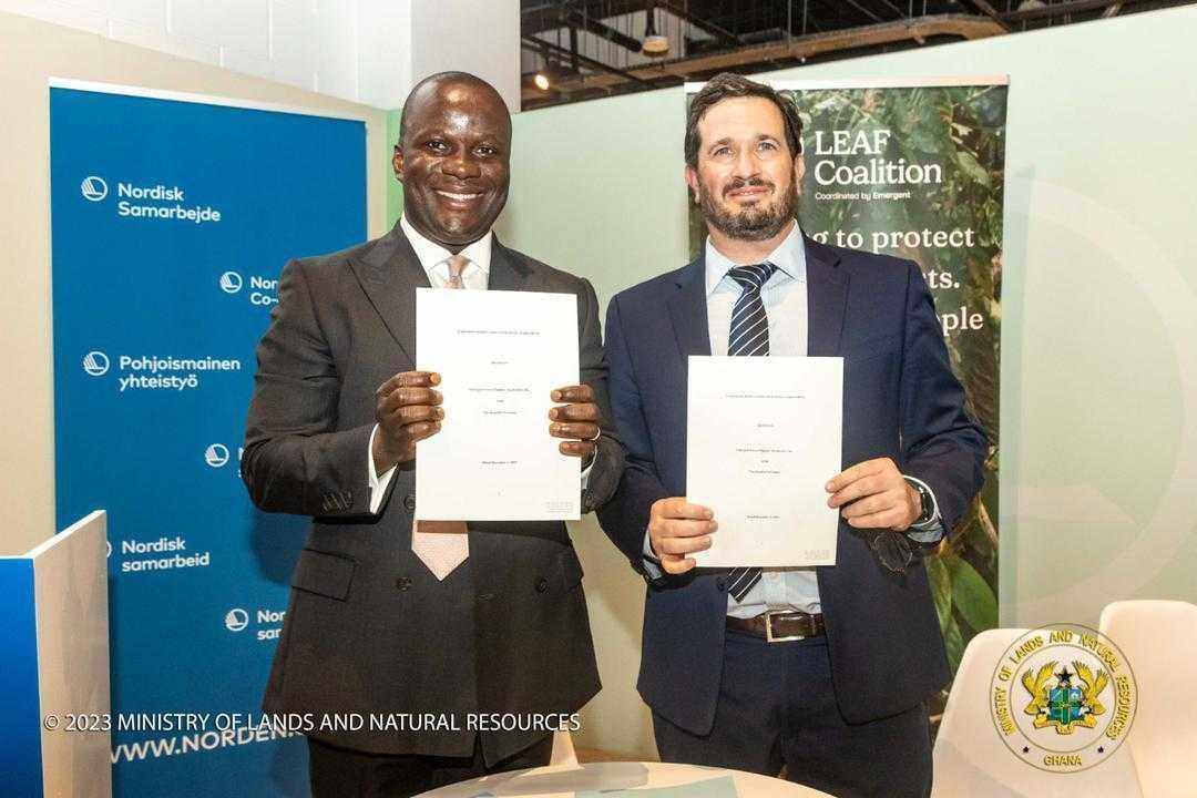 Ghana signs $50m Emission Reduction Payment agreement under LEAF Coalition Ghana signs $50m Emission Reduction Payment agreement under LEAF Coalition