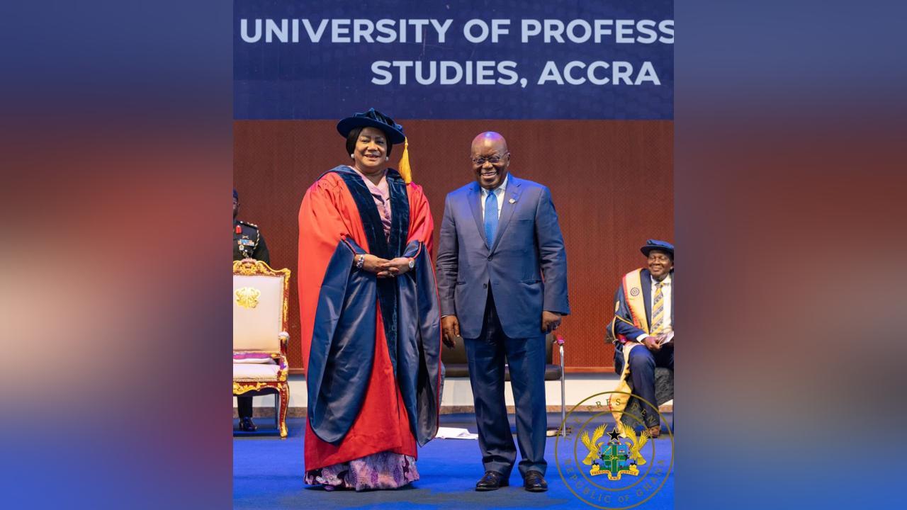UPSA confers Honorary Doctorate Degree on Rebecca Akufo-Addo UPSA confers Honorary Doctorate Degree on Rebecca Akufo-Addo