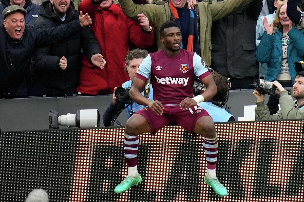 Mohammed Kudus scores 10th goal of the season against Man United Mohammed Kudus scores 10th goal of the season against Man United